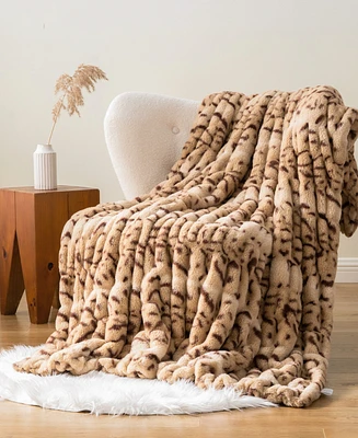 Battilo Luxurious Reversible Rabbit Faux Fur Throw