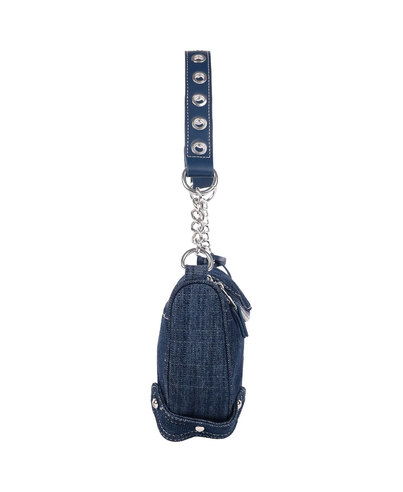 True Religion Chain Handle Denim Hobo