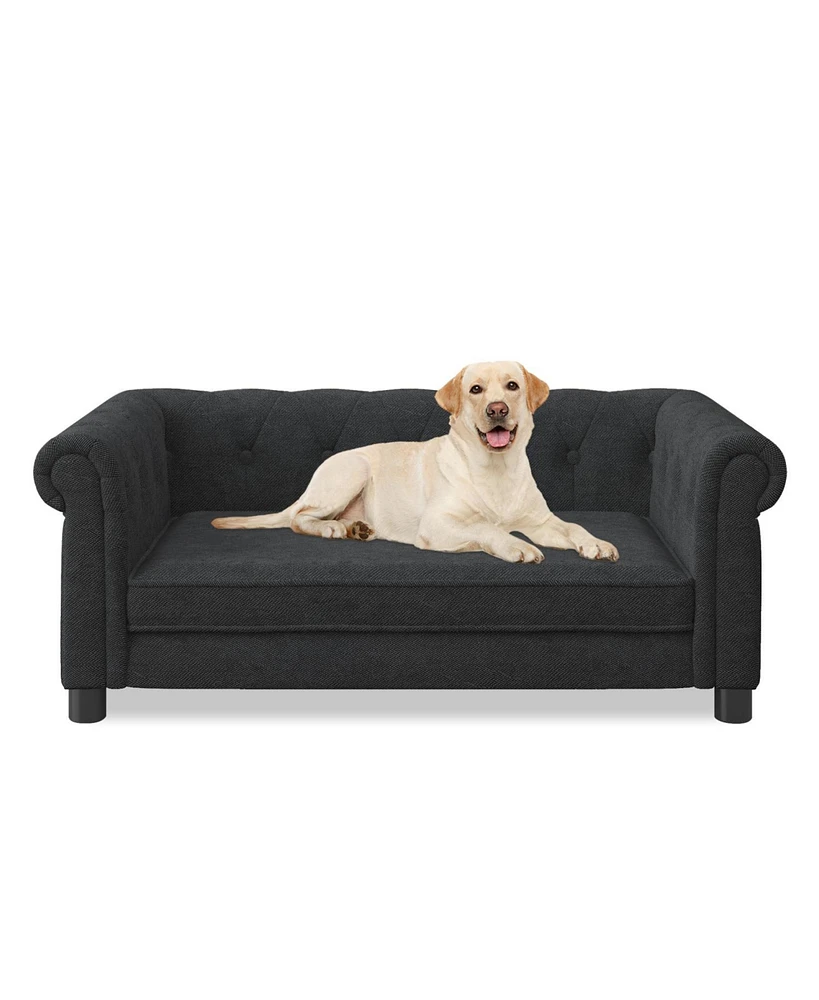Streamdale Furniture Elegant Elevated Dog Sofa Bed - Black