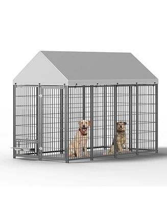 Streamdale Furniture Large Dog Kennel Outdoor Pet Pen with Roof - 7.94'L