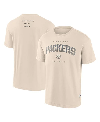 Fanatics Men's Cream Green Bay Packers Elements Weathered Tonal Future Ground T-Shirt