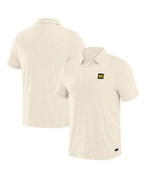 J. Palmer Men's White Michigan Wolverines Four Down Polo Shirt