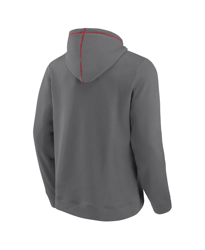 Fanatics Men's Gray Wisconsin Badgers Toppler Fleece Pullover Hoodie