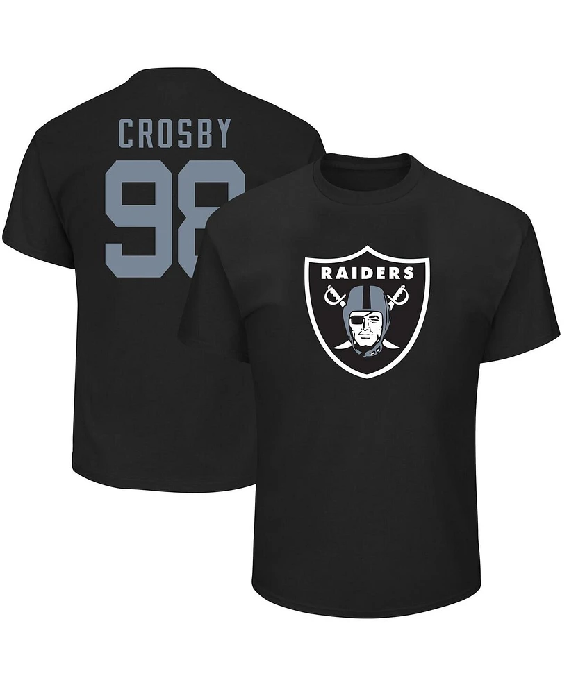 Fanatics Men's Maxx Crosby Black Las Vegas Raiders Big Tall Player Name Number T-Shirt