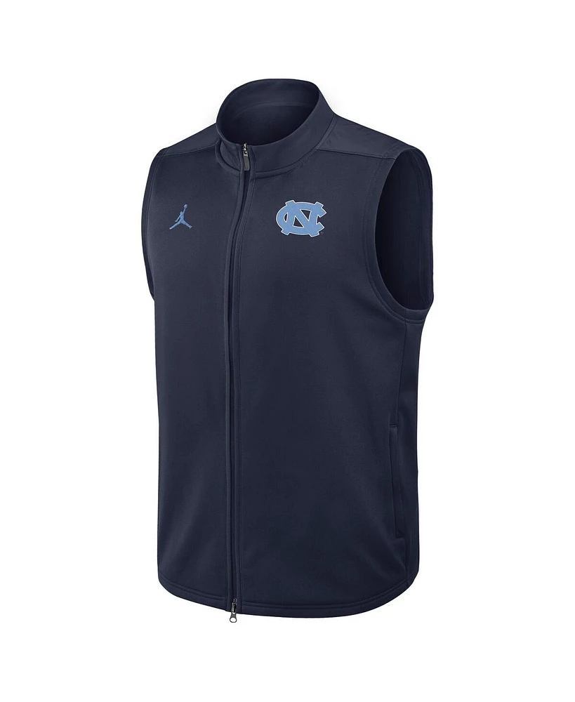 Jordan Men's Navy North Carolina Tar Heels Primetime Victory Performance Full Zip Vest