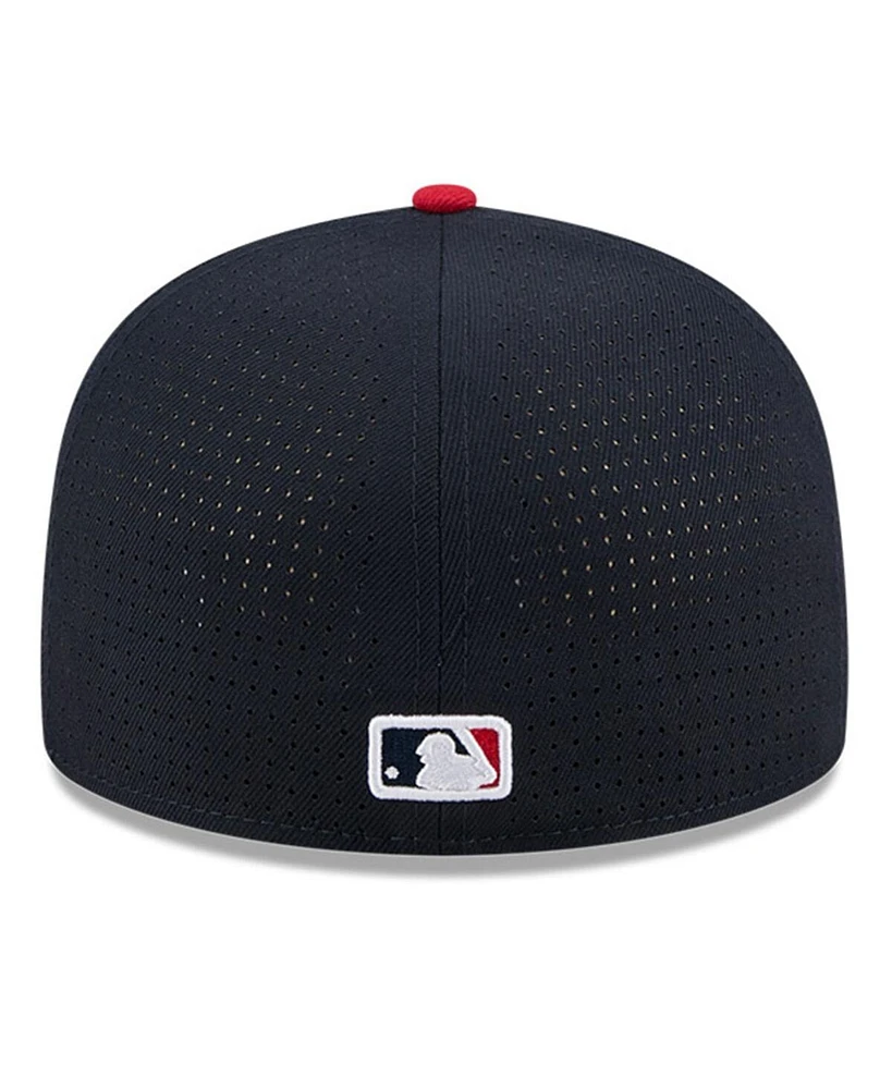 New Era Men's Navy/Red Atlanta Braves 2025 Mlb All-Star Game Side Patch 59FIFTY Fitted Hat