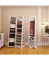 Vlsrka 360° Rotating Led Jewelry Armoire