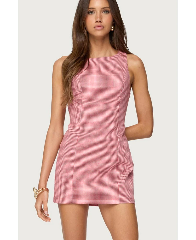 Edikted Womens Macee Gingham Romper