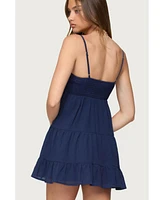 Edikted Women's Calley Scrunchy Tiered Mini Dress