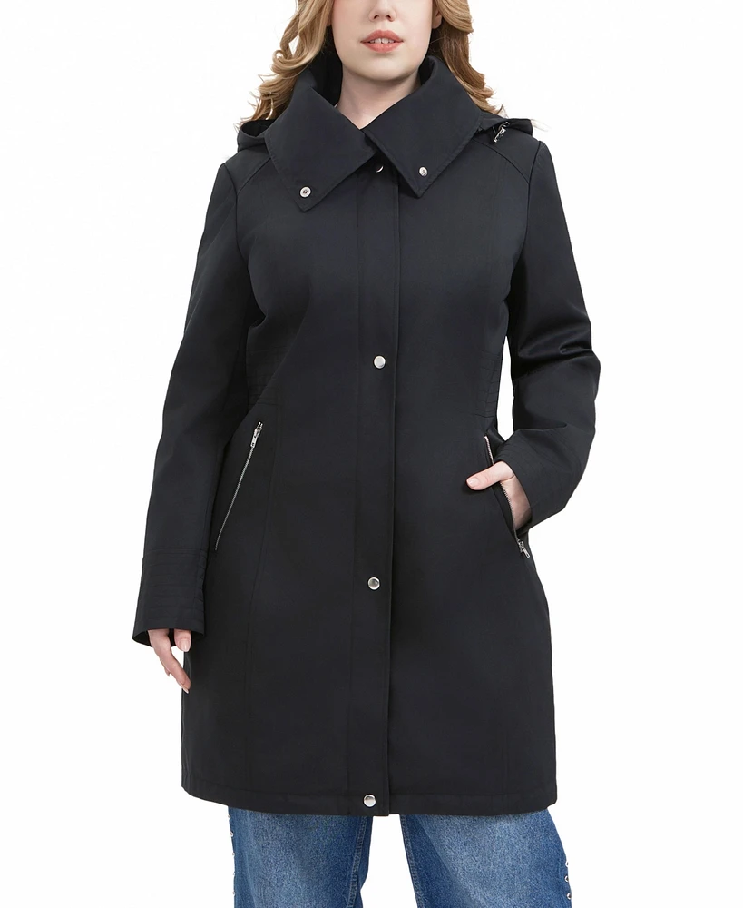 Bgsd Women's Plus Camila Water Resistant Hooded Anorak Coat