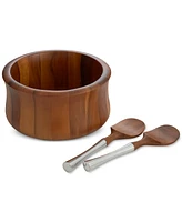 Nambe 3-Pc. Nara Salad Bowl & Servers Set