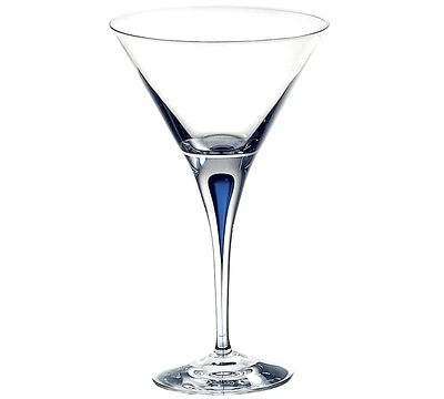 Orrefors Intermezzo Blue Martini Glass