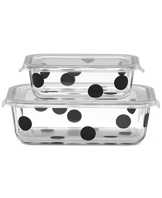 kate spade new york All In Good Taste Deco Dot 2-Container Storage Set
