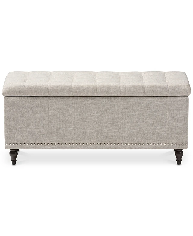 Noble House Hilton Contemporary Button-Tufted Ottoman Bench