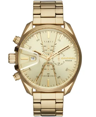 Diesel Men's Chronograph MS9 Chrono Gold-Tone Stainless Steel Bracelet Watch 47mm
