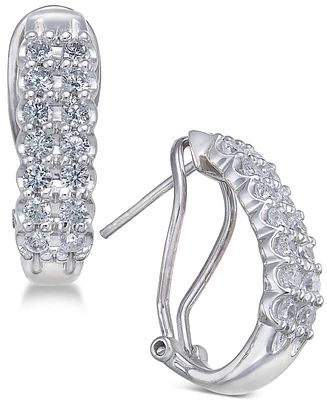 Diamond Hoop Earrings (1 ct. t.w.) 10k White or Yellow Gold
