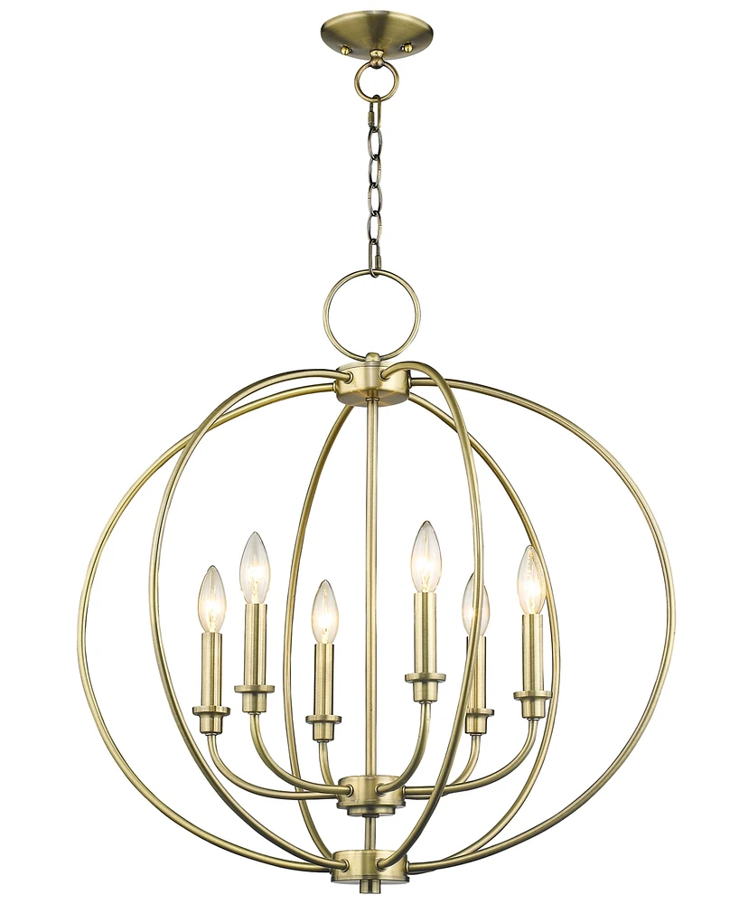 Livex Milania 6- Light Metal Chandelier