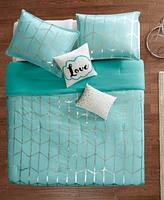 Intelligent Design Raina Metallic 4-Pc. Comforter Set, Twin/Twin Xl