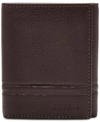 Fossil Mens Leather Trifold Wallet Collection
