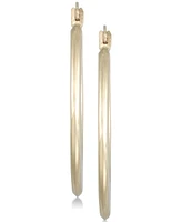 Polished Graduated Oval Hoop Earrings in 10k Gold