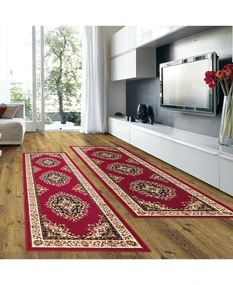 Closeout! Km Home Prato Kerman Red 2-Pc. Runner Rug Set