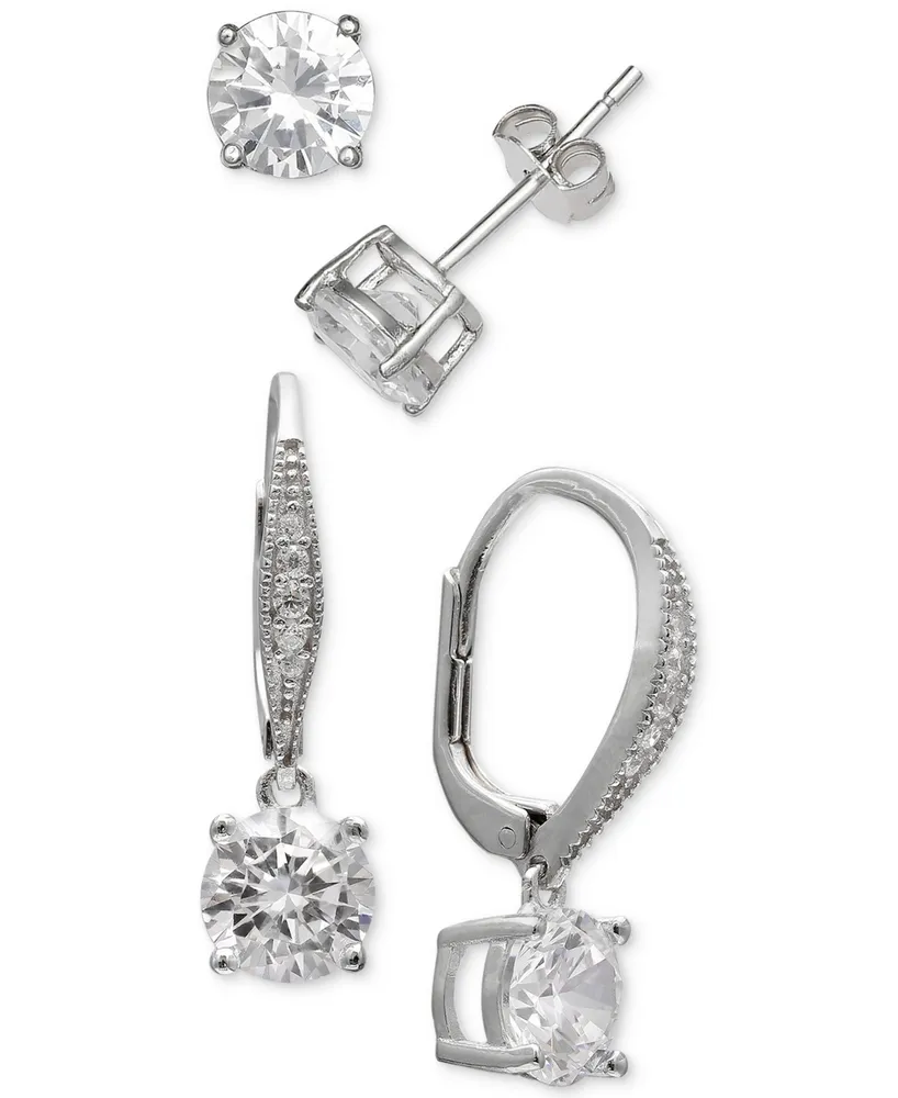 Giani Bernini 2-Pc. Cubic Zirconia Earring Set in Sterling Silver, Created for Macy's