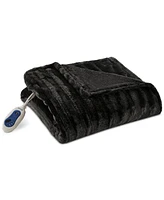 Beautyrest Duke Ribbed Electric Faux-Fur Throw, 50" x 70"