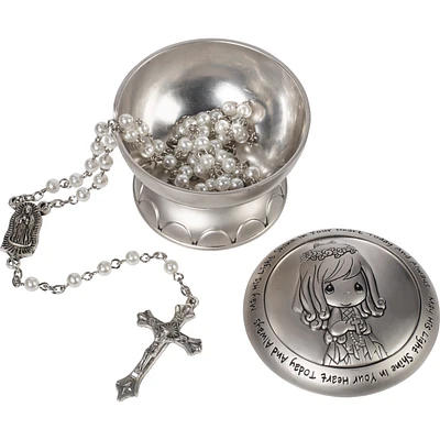 May His Light Shine First Communion Rosary and Box, Girl