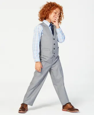 Nautica 3-Pc. Machine Washable Sharkskin Vest, Shirt & Pants Set, Toddler and Little Boys