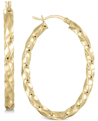 Simone I. Smith Twist Hoop Earrings in 18k Gold over Sterling Silver
