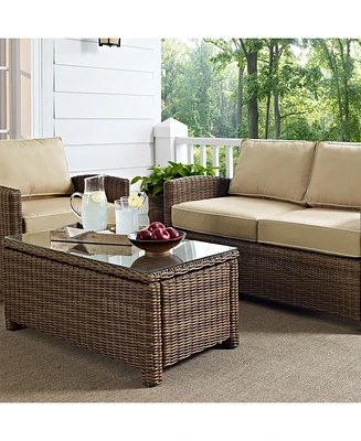 Bradenton Outdoor Wicker Loveseat With Cushions