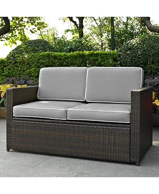 Palm Harbor Outdoor Wicker Loveseat With Cushions