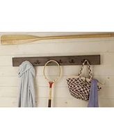 Pomona 48" Metal and Wood Wall Coat Hook