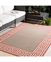 Closeout! Livabliss Alfresco Alf-9628 Rust 8'9" Round Area Rug, Indoor/Outdoor