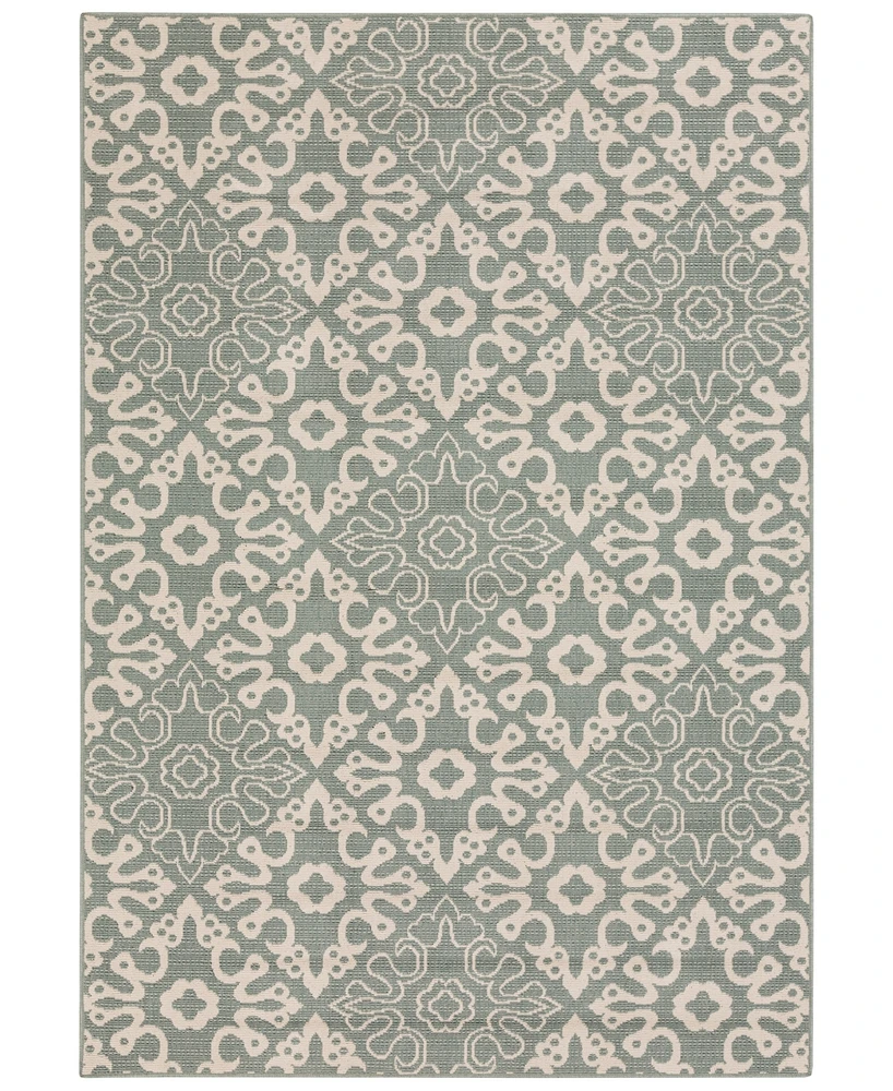 Closeout! Livabliss Alfresco Alf-9633 Rust 8'9" Square Area Rug, Indoor/Outdoor