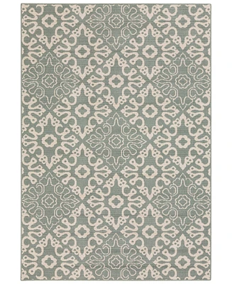 Closeout! Livabliss Alfresco Alf-9633 Rust 8'9" Square Area Rug, Indoor/Outdoor