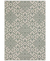 Closeout! Livabliss Alfresco Alf-9633 Rust 8'9" Square Area Rug, Indoor/Outdoor