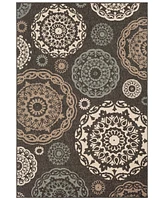 Livabliss Alfresco Alf-9668 Black 3' x 5'6" Area Rug, Indoor/Outdoor
