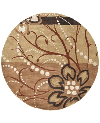 Livabliss Athena Ath-5006 Camel 4' Round Area Rug