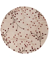 Livabliss Athena Ath-5053 Burgundy 4' Round Area Rug