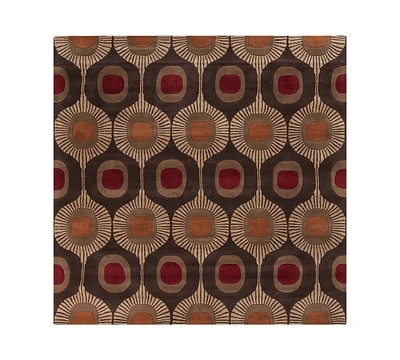 Livabliss Forum Fm-7170 Dark Brown 4' Square Area Rug