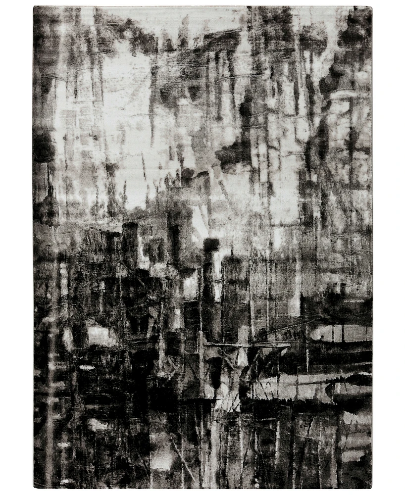 Closeout! Livabliss Nova Nva-3010 Black 3'9" x 5'2" Area Rug