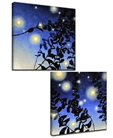 Ready2HangArt 'Fire Bugs I/Ii' 2 Piece Canvas Wall Art Set, 20x40"