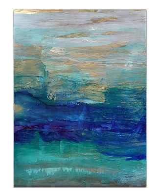 Ready2HangArt 'Ocean Spray A' Abstract Canvas Wall Art, 40x30"
