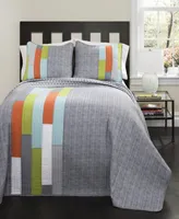 Lush Decor Shelly Stripe 3-Pc. Quilt Set