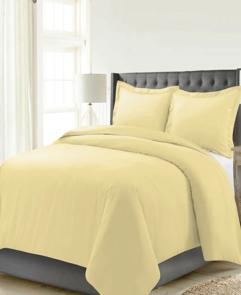 Celeste Home Luxury Weight Solid Cotton Flannel Duvet Cover Set, Twin/Twin Xl