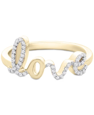 Wrapped Diamond Love Ring (1/6 ct. t.w.) in 14k Gold or 14k White Gold, Created for Macy's