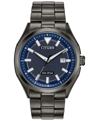 Citizen Drive From Citizen Eco-Drive Men's Wdr Black Stainless Steel Bracelet Watch 41mm