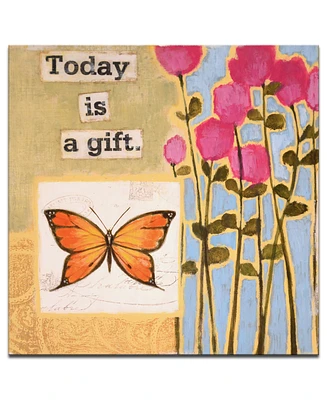 Ready2HangArt 'Joyful Memories I' Butterfly Canvas Wall Art - 20" x 20"