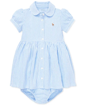 Polo Ralph Lauren Baby Girls Striped Knit Oxford Dress